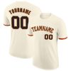 Custom Cream Black-Orange T-Shirt