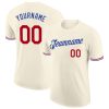 Custom Cream Red-Royal T-Shirt