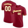 Custom Crimson White-Gold T-Shirt
