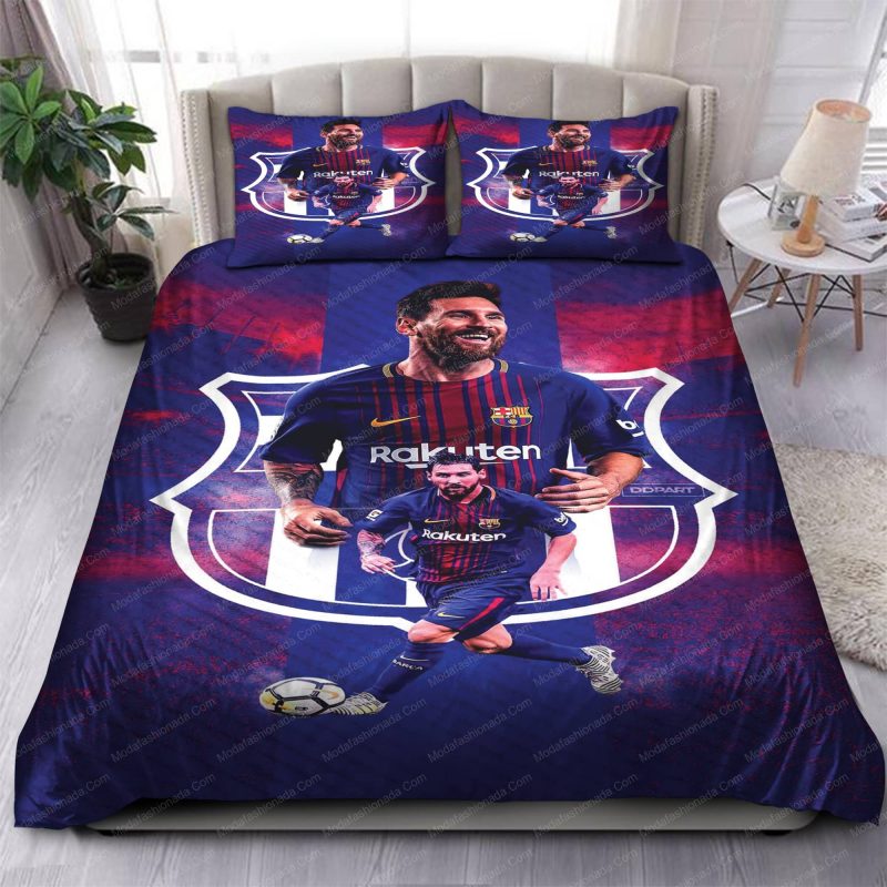 Pigiama Bambino FC Barcelona Ufficiale Lionel Messi - Cofanetto Regalo, Taglia 6 Anni, Blu, Materiale Poliestere, Licenza Ufficiale - 6