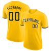 Custom Gold Black-White T-Shirt