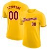 Custom Gold Maroon-White T-Shirt