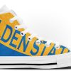 NBA Golden State Warriors Gold Blue High Top Shoes