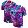 Custom Graffiti Pattern Purple-White 3D T-Shirt