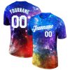 Custom Galactic White-Light Blue 3D T-Shirt
