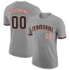 Custom Gray Black-Khaki T-Shirt