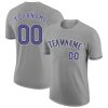 Custom Gray Purple-Black T-Shirt