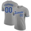 Custom Gray Royal-White T-Shirt