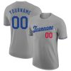Custom Gray Royal-Red T-Shirt