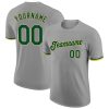 Custom Gray Green-Gold T-Shirt