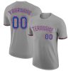 Custom Gray Royal-Red T-Shirt