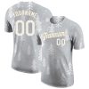 Custom Gray White-Old Gold “Christmas” 3D T-Shirt