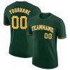Custom Green Gold-White T-Shirt