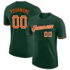 Custom Green Orange-White T-Shirt