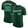 Custom Green Kelly Green-White T-Shirt