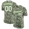 Custom Green White-Neon Green 3D Pattern Design Dollar T-Shirt