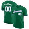 Custom Kelly Green White-Royal T-Shirt