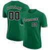 Custom Kelly Green Black-White T-Shirt