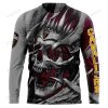 NBA Cleveland Cavaliers Custon Name Number Wine Gray Skull Sweatshirt
