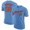 Custom Light Blue Orange-Royal T-Shirt