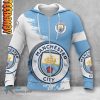 Manchester City White Blue Special Zip Up Hoodie