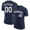 Custom Navy White T-Shirt