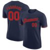 Custom Navy Red-Old Gold T-Shirt
