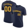 Custom Navy Gold T-Shirt