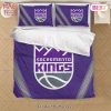 NBA Sacramento Kings Purple Gray Bedding Set V2