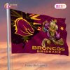 NRL Brisbane Broncos Custom Name Mascot House Flag V2