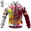 NRL Brisbane Broncos Wally Lewis No 6 Zip Up Hoodie V2