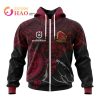NRL Brisbane Broncos Custom Name Number Polynesian Zip Up Hoodie