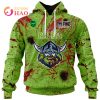 NRL Canberra Raiders Custom Name Number Halloween Jersey Pullover Hoodie