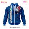NRL Canterbury-Bankstown Bulldogs Custom Name Number Flag Scratch Zip Up Hoodie