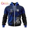 NRL Canterbury-Bankstown Bulldogs Custom Name Number Polynesian Zip Up Hoodie