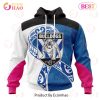 NRL Canterbury-Bankstown Bulldogs Custom Name Number Fight Cancer Pullover Hoodie