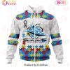 NRL Cronulla-Sutherland Sharks Custom Name Number Autism Awareness Zip Up Hoodie
