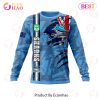 NRL Cronulla-Sutherland Sharks Custom Name Number Flag Scratch Sweatshirt