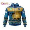 NRL Gold Coast Titans Custom Name Number Nature Jersey Zip Up Hoodie