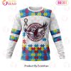 NRL Manly Warringah Sea Eagles Custom Name Number Autism Awareness Sweatshirt