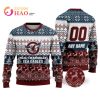 NRL Manly Warringah Sea Eagles Custom Name Number Ugly Christmas Sweater