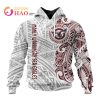 NRL Manly Warringah Sea Eagles Custom Name Number Polynesian Pullover Hoodie
