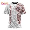 NRL Manly Warringah Sea Eagles Custom Name Number Polynesian T-Shirt