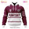 NRL Manly Warringah Sea Eagles Custom Name Number 2023 Warm Up Jersey Pullover Hoodie