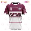 NRL Manly Warringah Sea Eagles Custom Name Number 2023 Warm Up Jersey T-Shirt