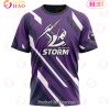NRL Melbourne Storm Custom Name Number MotoCross T-Shirt V3