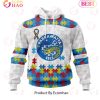NRL Parramatta Eels Custom Name Number Autism Awareness Pullover Hoodie