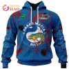NRL Parramatta Eels Custom Name Number Halloween Jersey Zip Up Hoodie