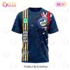 NRL Parramatta Eels Custom Name Number Flag Scratch T-Shirt