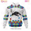 NRL Penrith Panthers Custom Name Number Autism Awareness Pullover Hoodie